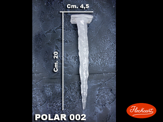 Stalattite Polar Mod. 002. Composta da 1 stalattite di medie dimensioni lunga Cm.20
 