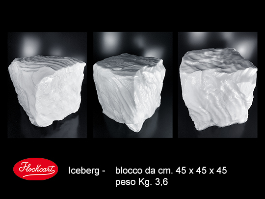 Esempio di blocco Iceberg ad effetto lenticolare, lucido durissimo e leggero
 